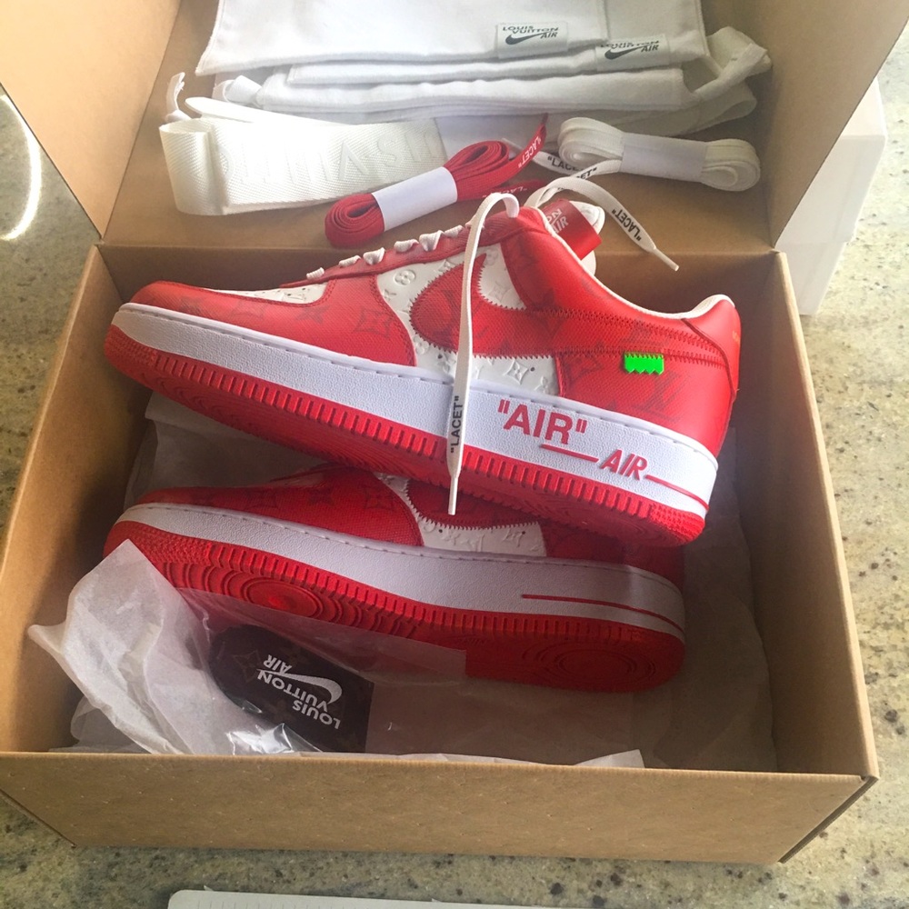 Lv x Virgil Abloh Nike af1 authentic sz 10